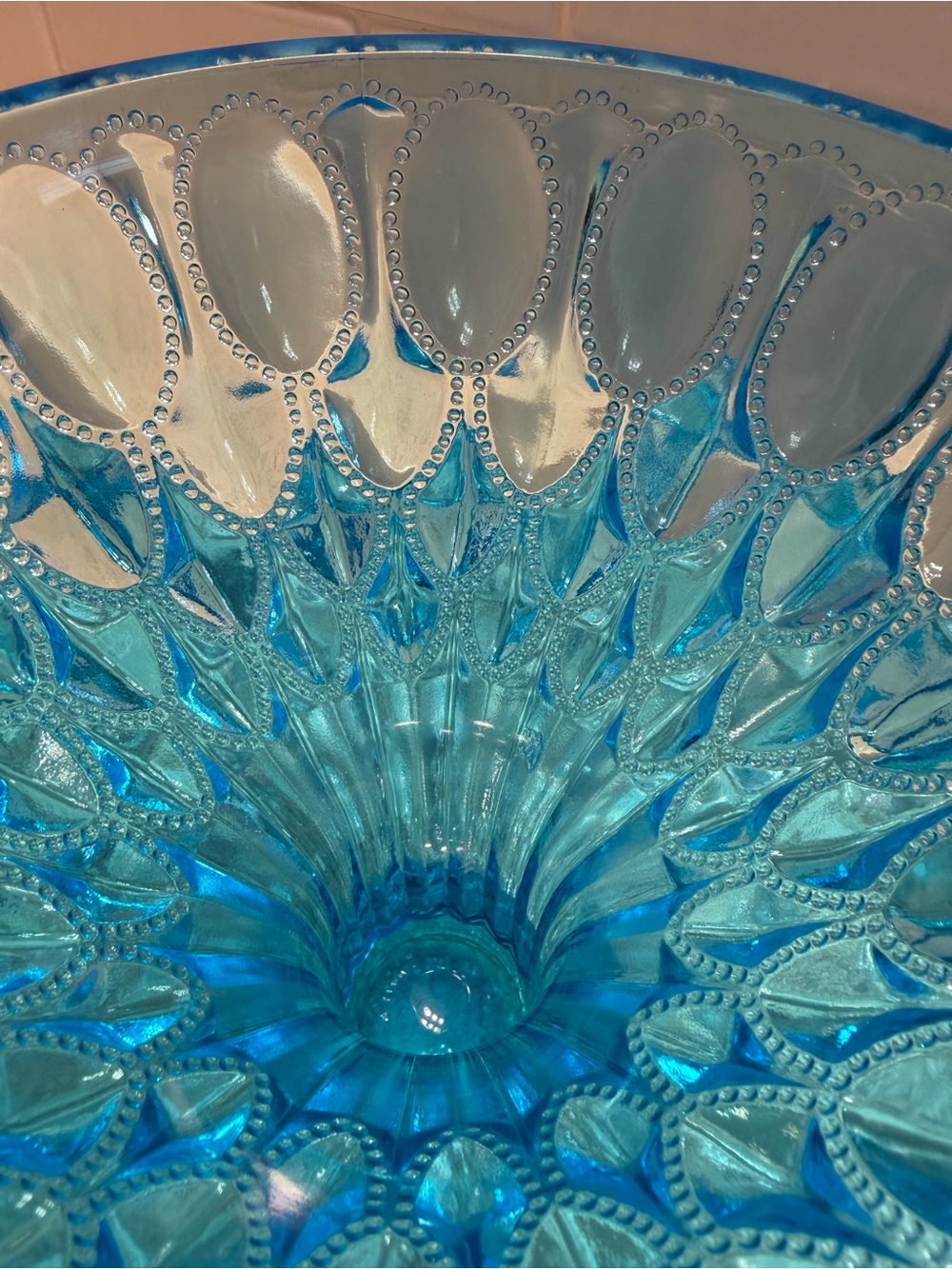 Vintage Fenton Blue Glass Compote & Tray
Set - Picture 7 of 13